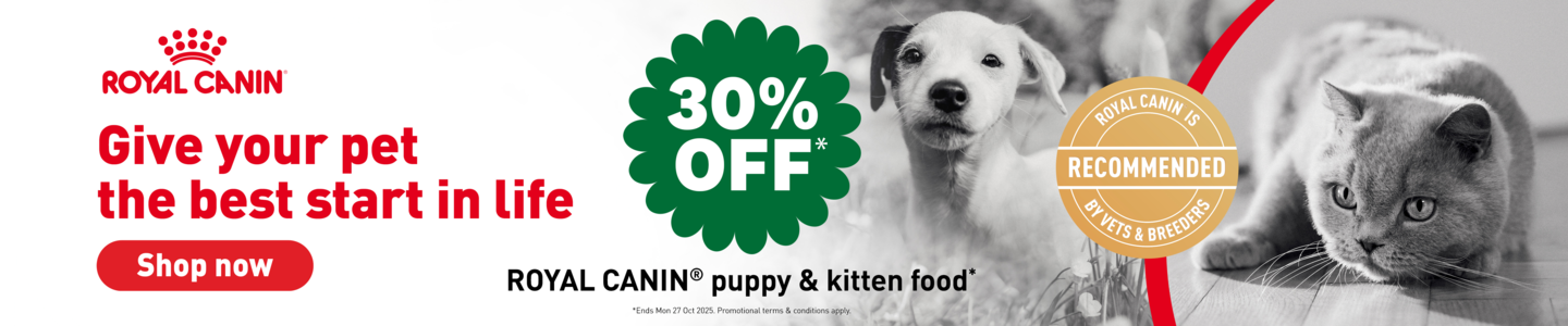 00HP -  30% Off Royal Canin Supplier Homepage Banner Oct 2025