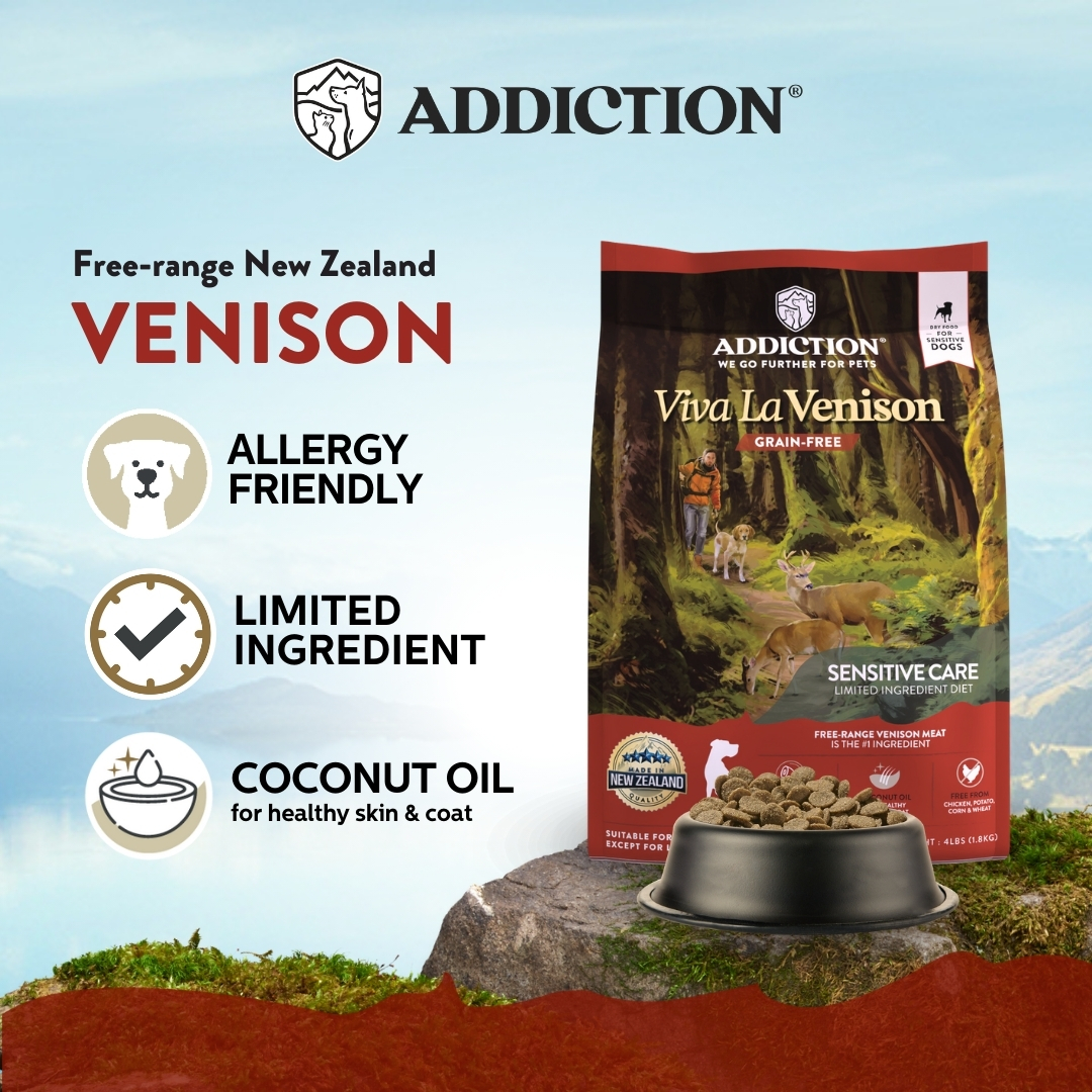 Addiction Grain-Free Viva La Venison Sensitive Care Dry Dog Food ...