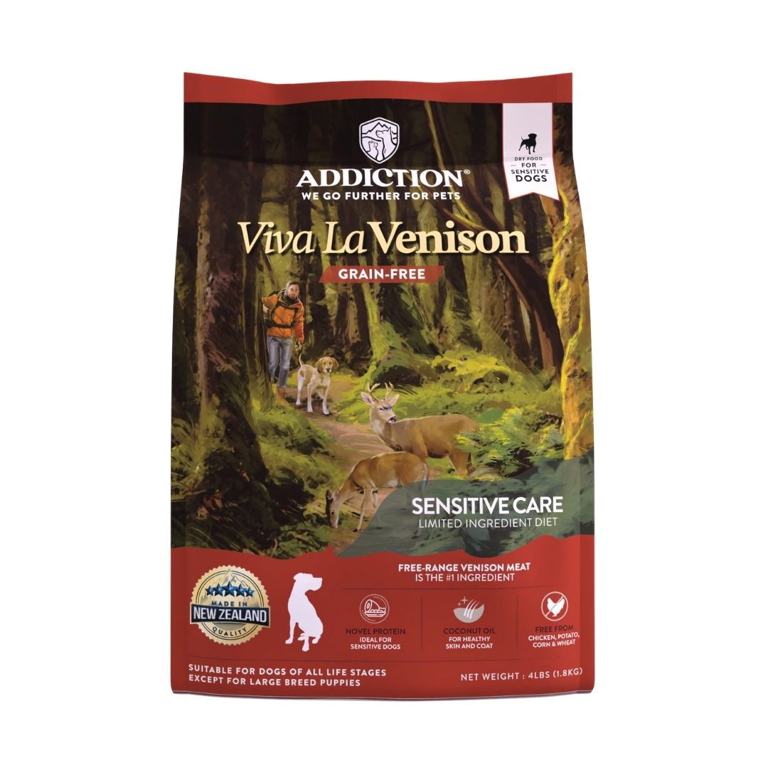 Addiction Grain-Free Viva La Venison Sensitive Care Dry Dog Food ...