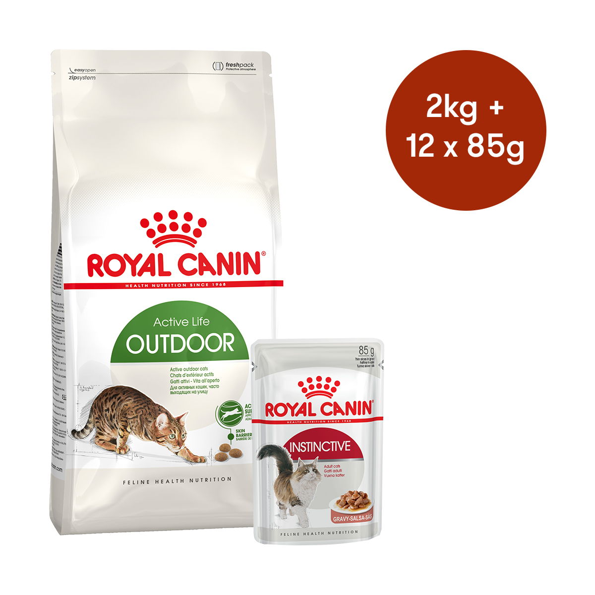 Royal Canin Outdoor Dry Wet Cat Food Bundle Petdirect