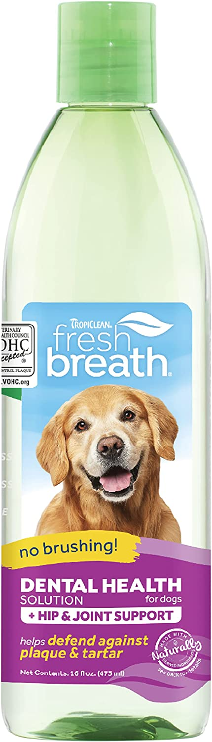 TropiClean Fresh Breath Dental Health Solution Hip Joint Support