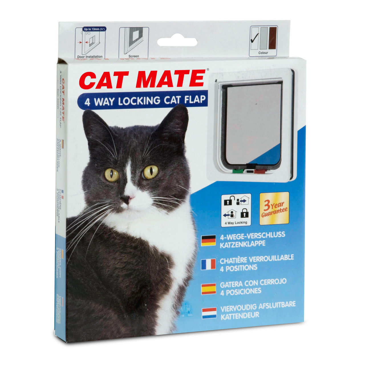 Closer Pets Way Locking Wood Fitting Cat Door Petdirect