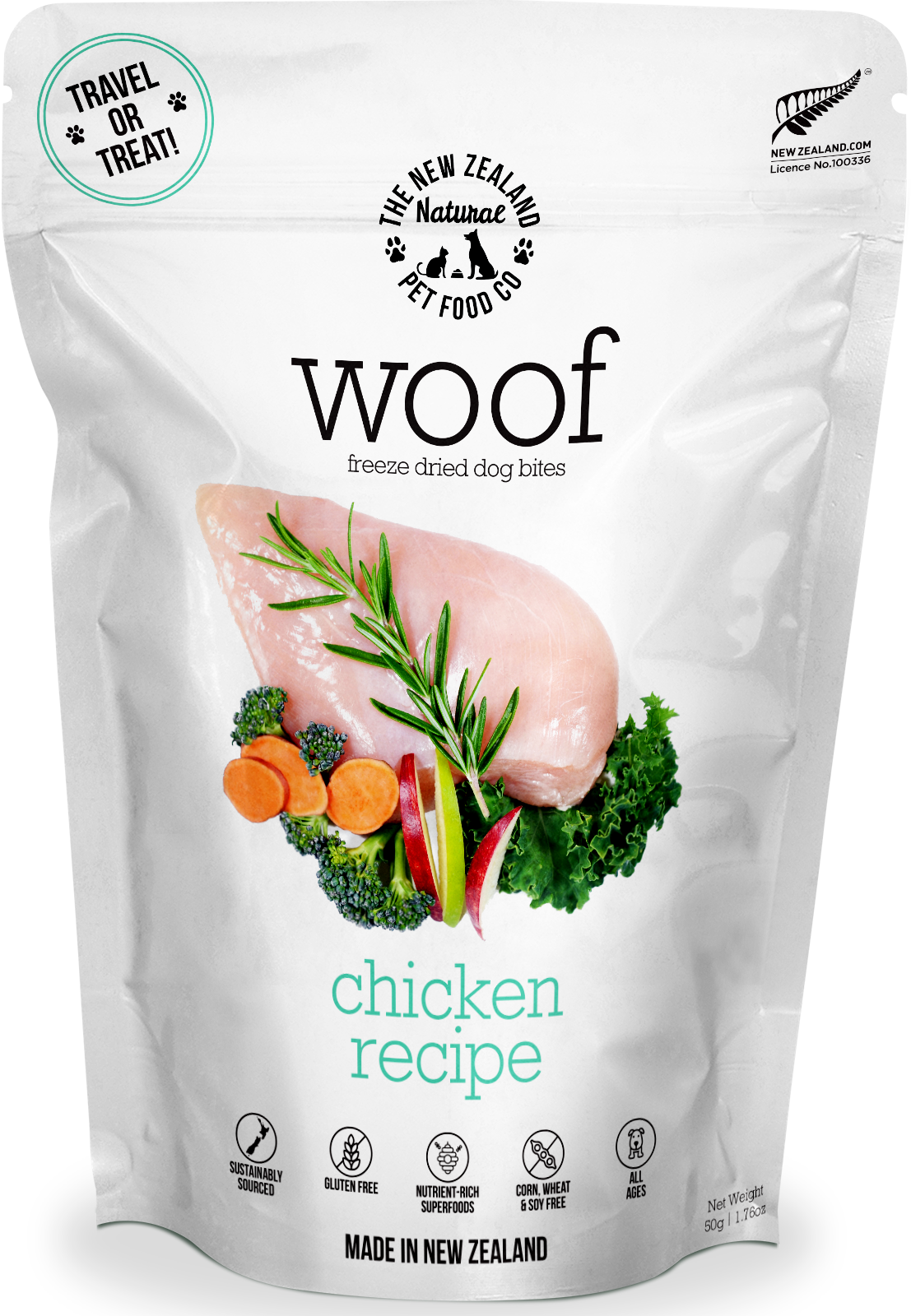 【WOOF】Chicken 280g & Beef 280g The NZ Natural Pet Food Co Woof Chicken Freeze Dried Dog Food