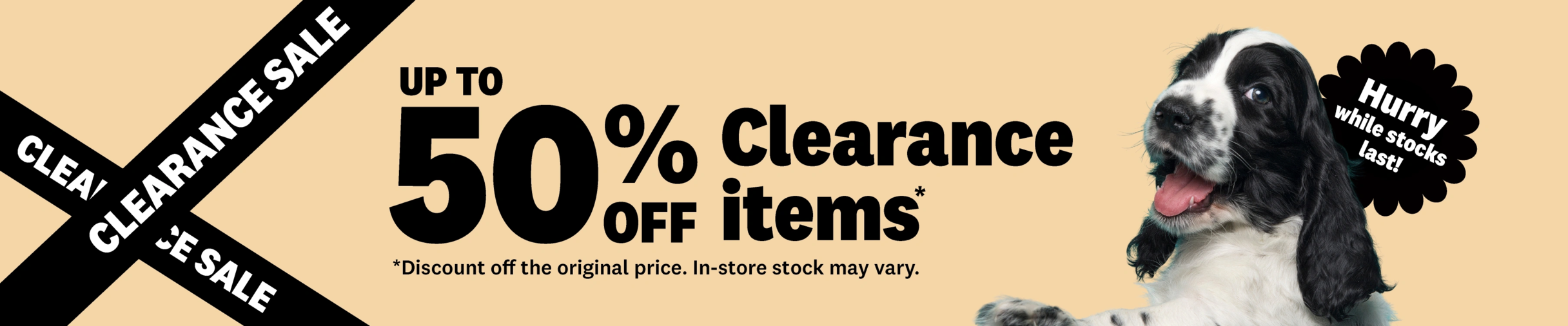 04CB 50% off Clearance Sale Collection Banner Jan 2025