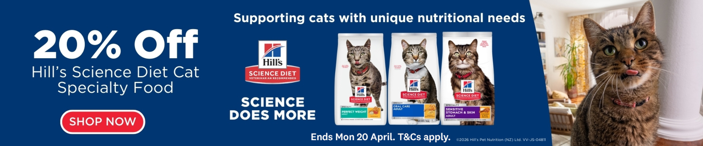 01CT - Hill's Science Diet Speciality Cat Food Category Banner April 2026