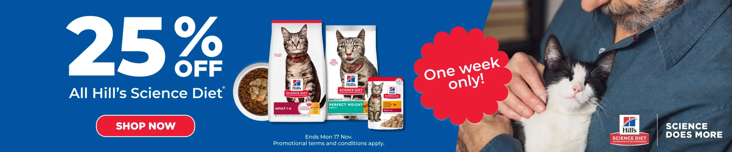 01CT - Hill's Science Diet Flash Sale Category Banner Cat Nov 2025