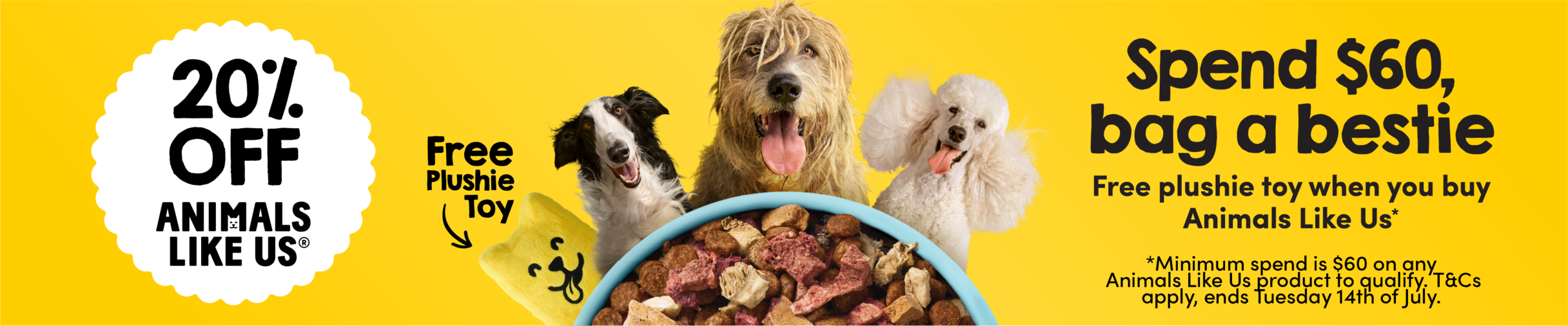 01CT - Animals Like Us Dog Food Category Banner July 2026