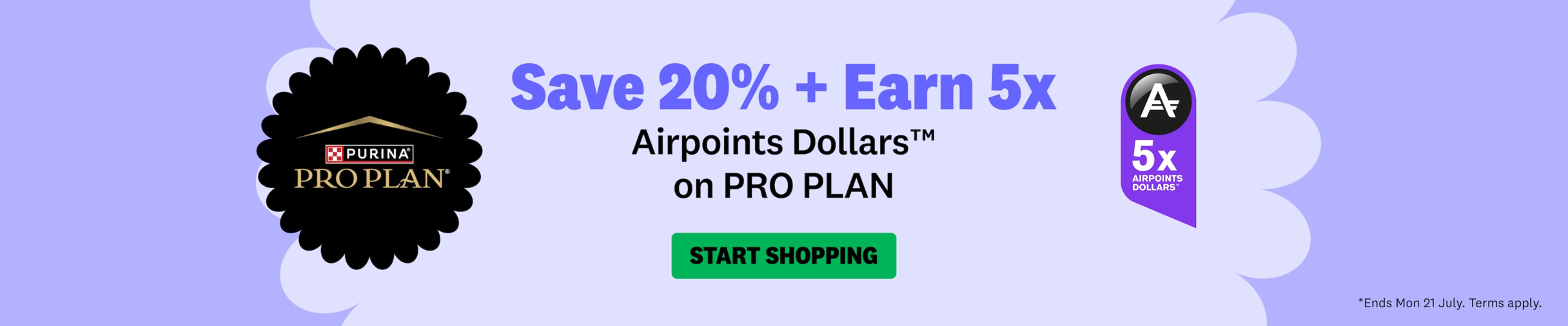 01CT  Pro Plan + 5x Airpoints Dog Food Category Banner July 2025