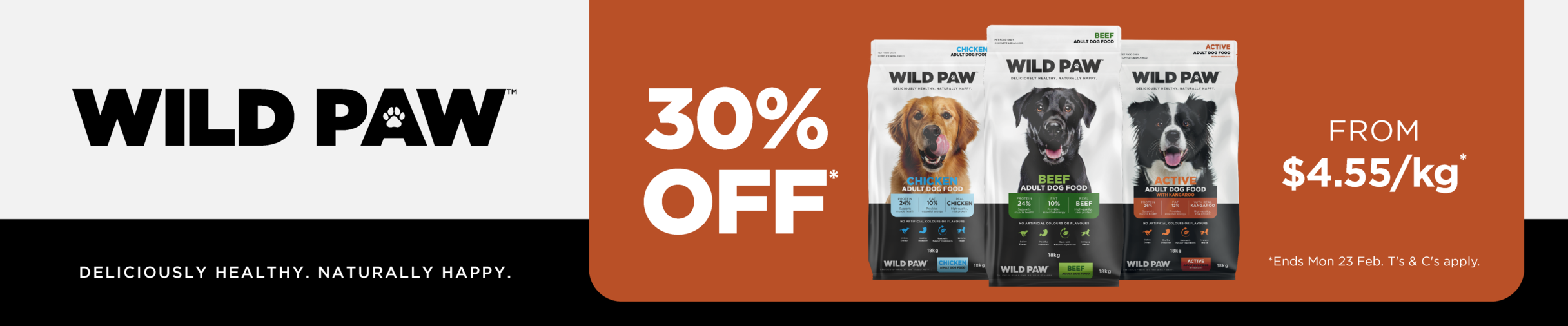 01CT Wild Paw Dog Food Category Banner Feb 2026