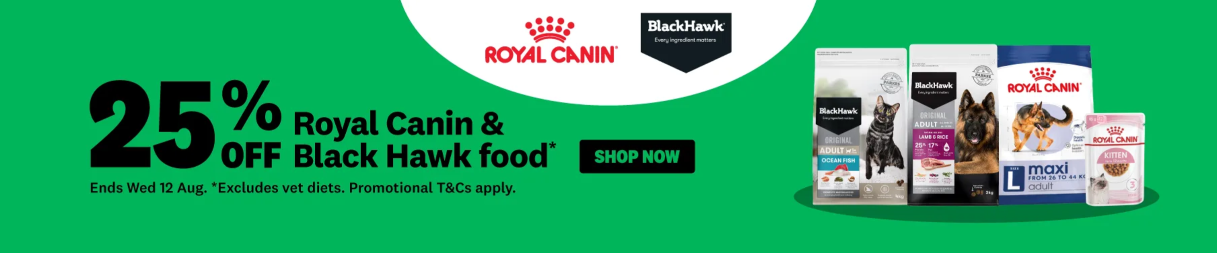 01CT - Royal Canin & Black Hawk - Cat Food Other Category Banner July 2026