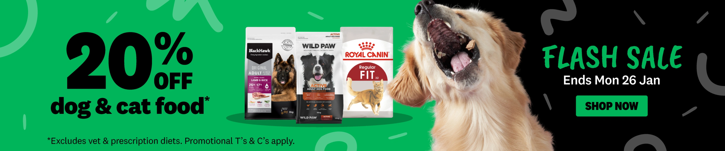 01CT 20% off Flash Sale Cat Food Category Banner Jan 2026