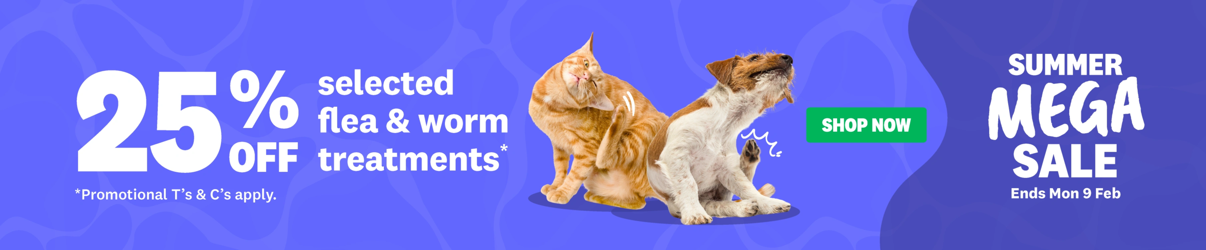 01CT V2 25%  Summer MEGA Flea Cat Category Banner Jan 2026