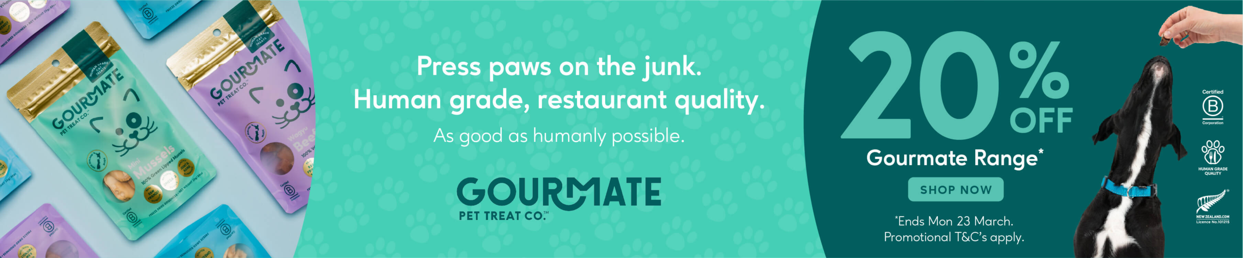 01CT - Gourmate Dog Treats Category Banner March 2026