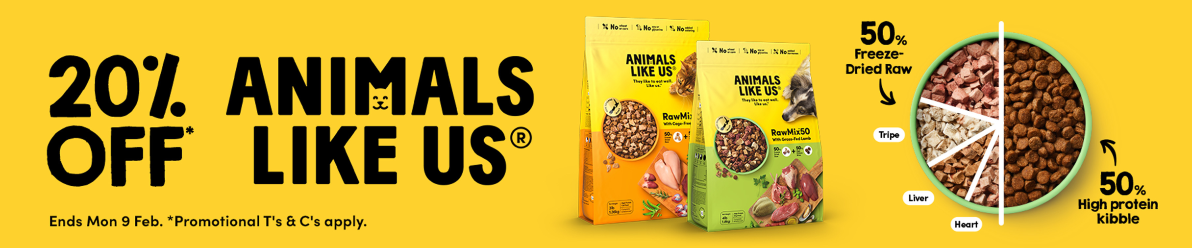 01CT Animals Like Us Dog Food Category Banner Jan 2026