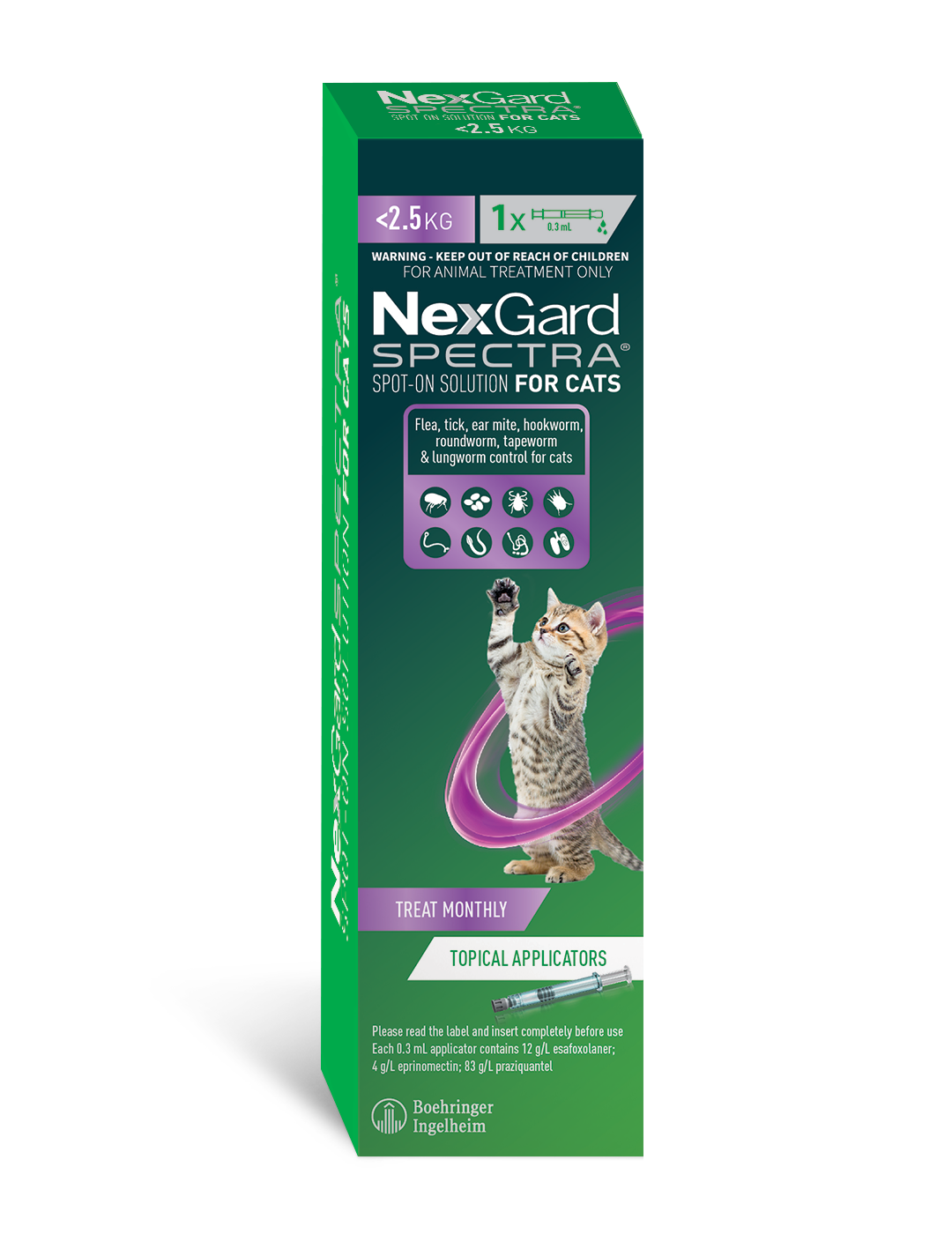 NexGard Spectra Flea & Worm Treatment for Cats Pet Direct