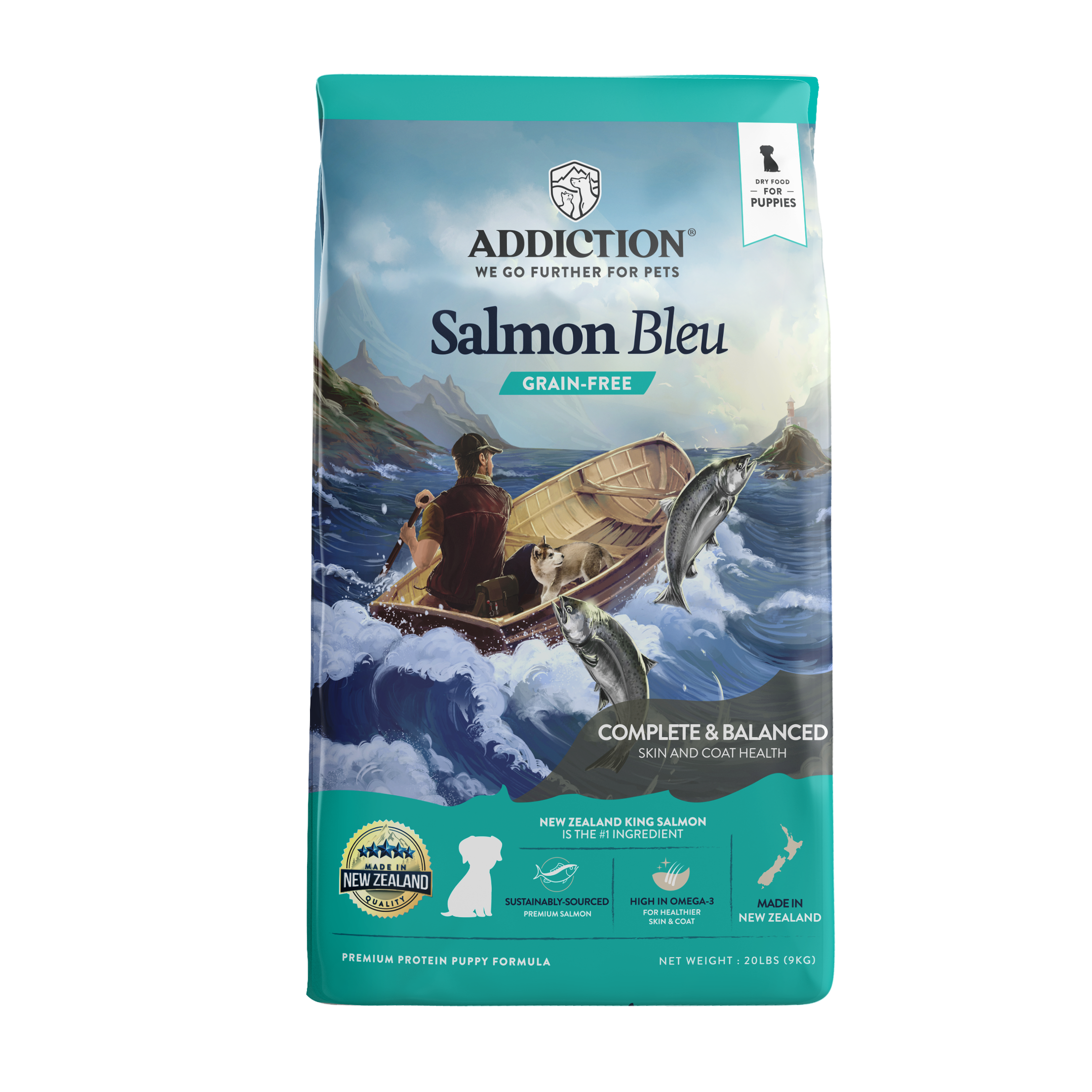 ADDICTION Salmon Bleu 300g×10袋 Addiction Grain-Free Salmon Bleu Dry Puppy Food - Petdirect