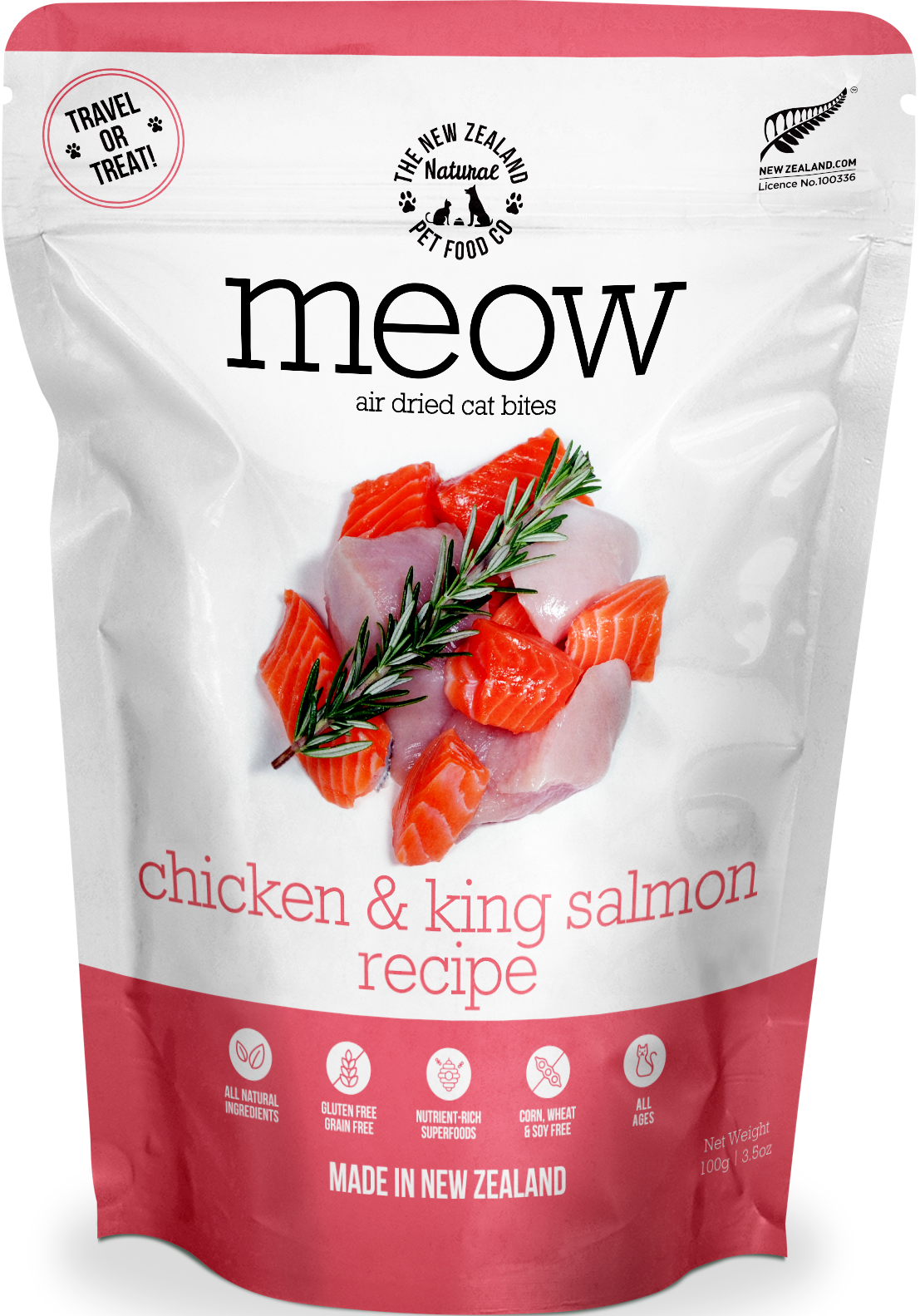 The NZ Natural Pet Food Co Meow Chicken & Salmon Air Dried Cat Food