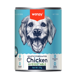 Wanpy Holistic Adult Chicken & Vegetable Canned Wet Dog Food