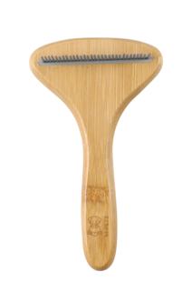 M-PETS Bamboo Cat and Dog Rake Comb with Rotating Teeth