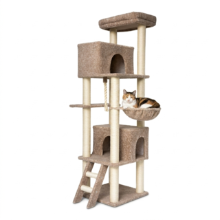 Pup & Purr Kitty Kingdom Cat Climb and Scratch Tower