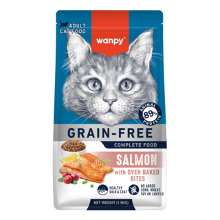 Wanpy Grain Free Adult Salmon Recipe Dry Cat Food
