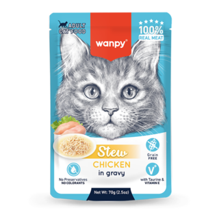 Wanpy Stew Adult Chicken in Gravy Wet Cat Food