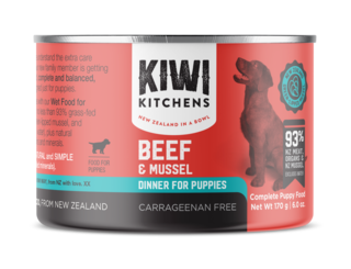 Kiwi Kitchens Beef & Mussel Puppy Wet Dog Food