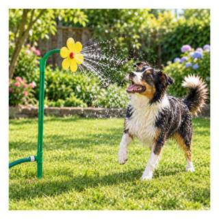 M-PETS Splash Flower Outdoor Dog Water Sprinkler