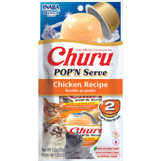 Inaba Churu Pop'N Serve  Chicken Recipe Cat Treats