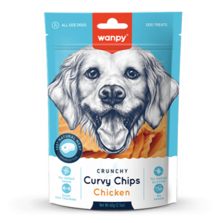 Wanpy Crunchy Chicken Curvy Chips Dog Treats