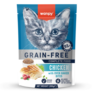 Wanpy Grain Free Kitten Chicken Recipe Dry Cat Food