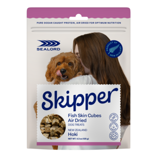 Sealord Skipper Hoki Skin Cubes Air Dried Dog Treats