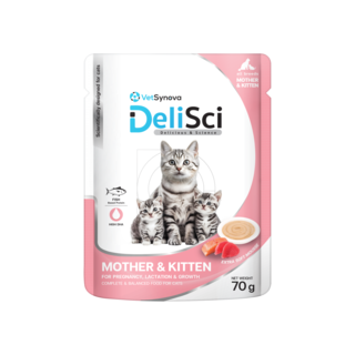 VetSynova DeliSci Mother & Kitten Mousse Wet Cat Food 