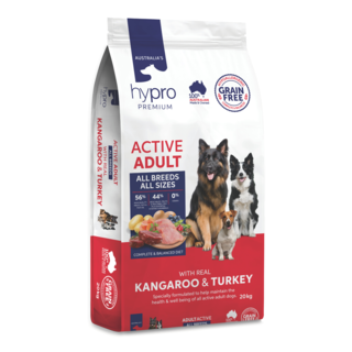 Hypro Premium Grain Free Adult Active Kangaroo & Turkey Dry Dog Food