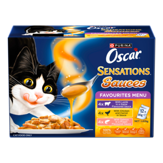 Oscar Sensations Sauces Favourites Menu Wet Cat Food Variety Pack