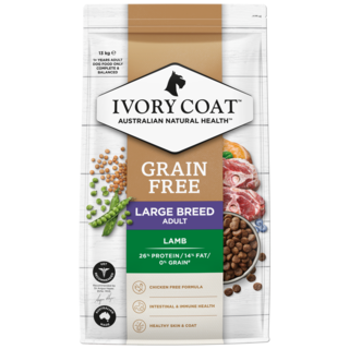 Ivory Coat Grain Free Large Breed Lamb Adult Dry Dog Food