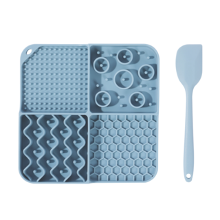 M-PETS Lecca+ Non-Slip Pet Slow Feed Mat and Spoon Set