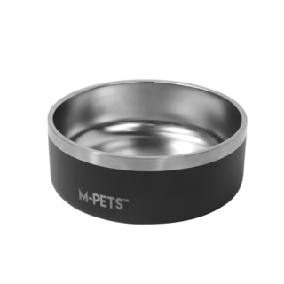 M-PETS Non-Slip Insulated Stainless Steel Double Wall Cat and Dog Bowl
