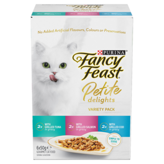 Fancy Feast Petite Delights Tuna Salmon & Cod Variety Pack Wet Cat Food