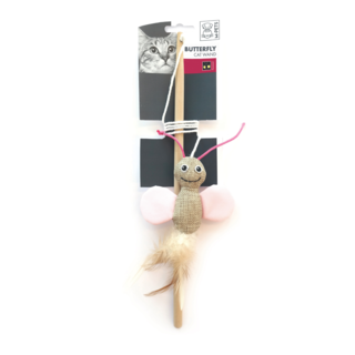 M-PETS Glow in the Dark Butterfly Wand Cat Toy