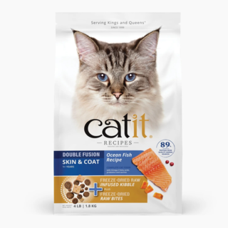 Catit Recipes Double Fusion Adult Skin & Coat Ocean Fish Dry Cat Food