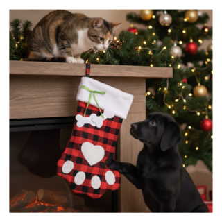 M-PETS Christmas Pawy Pet Stocking for Cats and Dogs