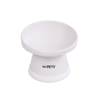 M-PETS Tilt'd Raised Ceramic Cat and Dog Bowl