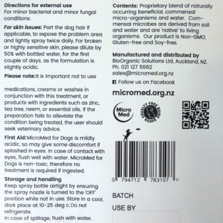 MicroMed Acute Care Dog Topical Probiotic Skin Spray