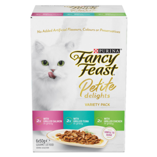 Fancy Feast Petite Delights Salmon Tuna & Chicken Variety Pack Wet Cat Food