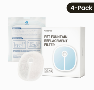 Cheerble Cat and Dog Water Fountain Replacement Filters - For E1/E1+/ D1 Wired/ D1 Pro Wireless