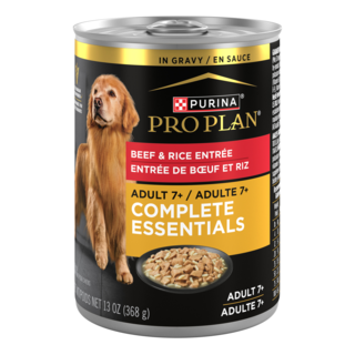 Pro Plan Adult 7+ Senior Beef & Rice Entree Wet Dog Food