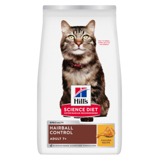 Hill's Science Diet Adult 7+ Hairball Control Chicken Senior Dry Cat Food