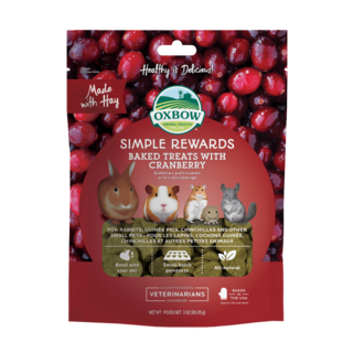 Oxbow Simple Rewards Baked Treats with Cranberry