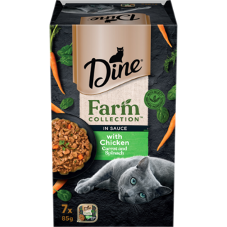 Dine Farm Collection with Chicken, Carrot and Spinach  Wet Cat Food Pack